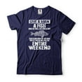 thumbnail image 1 of Fishing Joke Shirt Give Man A Fish Shirt Fishing Weekend Shirt Fishing Gift Ideas Fisherman Shirt (XX-Large Navy Blue), 1 of 6