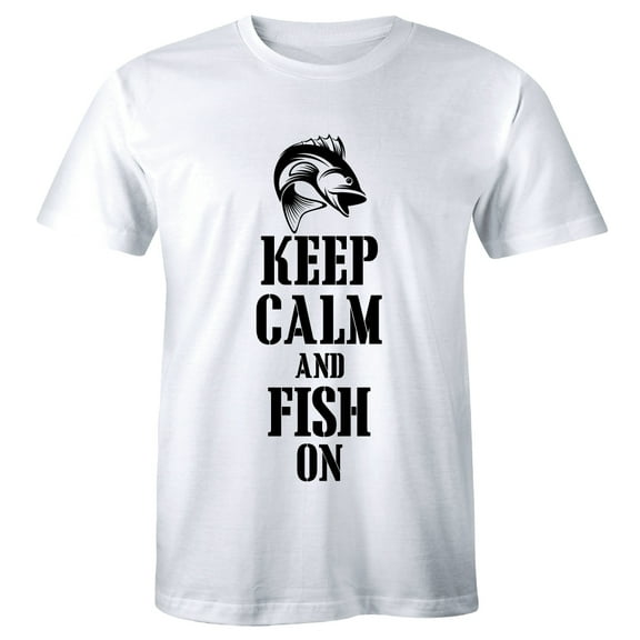 Fishing Keep Calm and Fish on Gift For Fisherman Profession Hobby T-Shirt