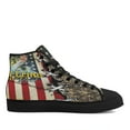 thumbnail image 1 of Fishing Keeping It Reel High Top Canvas Shoes Sneakers Black Size 12, 1 of 7