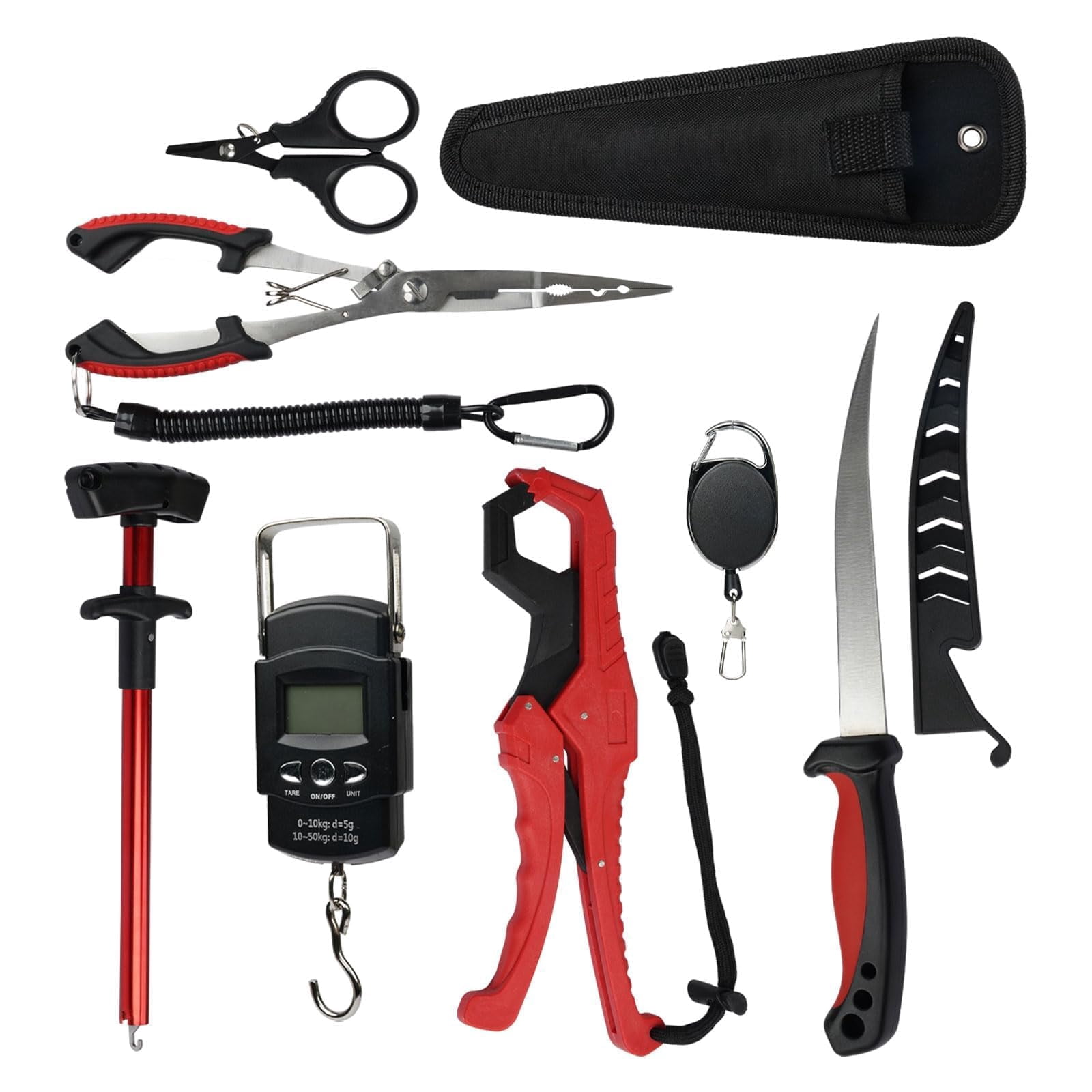Fishing Kit Filleting Hook Remover Fish Grip  Line Scale Pliers With Lanyards Not Include