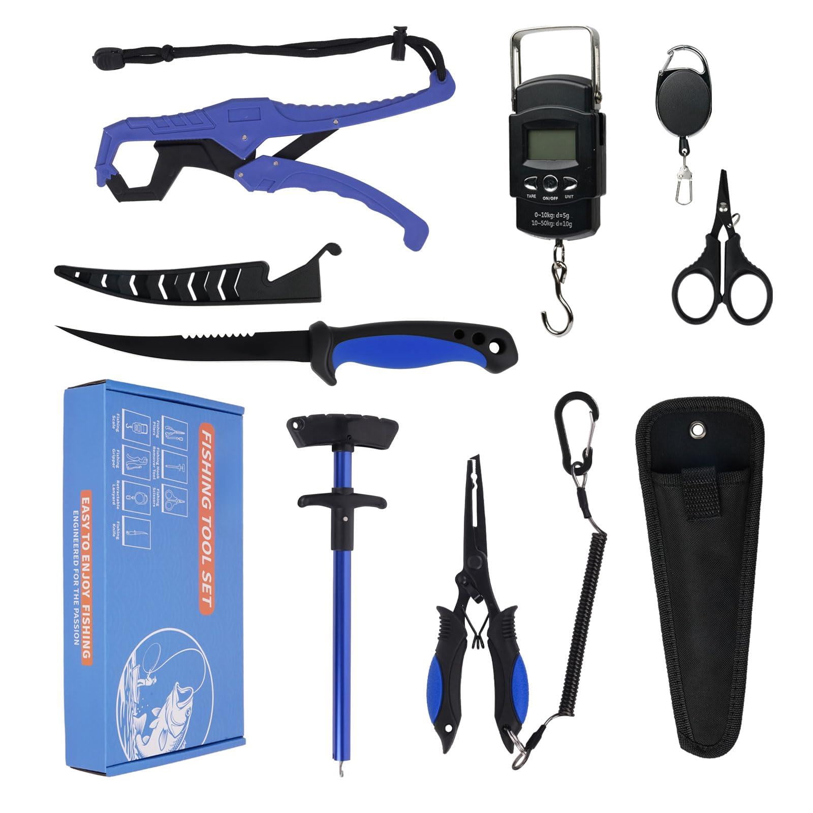 Fishing Kit Filleting Hook Remover Fish Grip  Line Scale Pliers With Lanyards Not Include