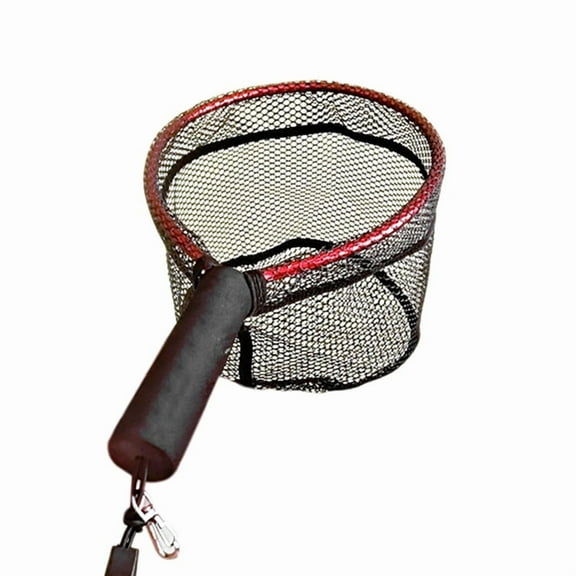 Fishing Landing Net Fishing Equipment Portable Dip Net Fly Fishing Net for Safe Fish Catching Releasing Red,1 * Fishing Hand Net,Red
