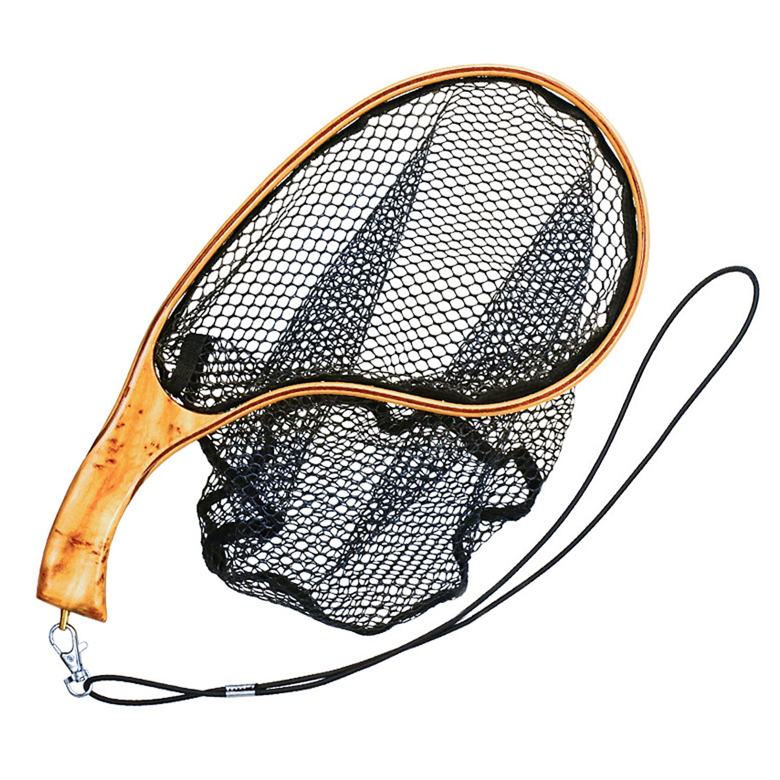 Zzistar Fly Fishing Net Mesh, Soft Rubber Wood Handle Rubber