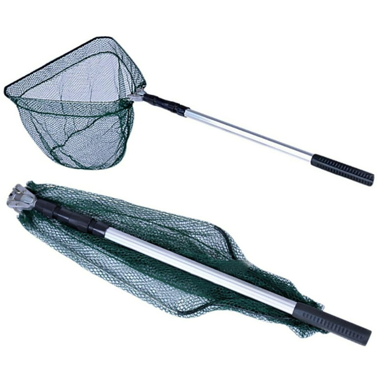 QKTYB Fishing Rubberised 100 cm Landing Net Extendable Fishing Net  Telescopic Landing Net with Long Handle, Extendable Pole Foldable Handle  Landing Net for Men : : Sports & Outdoors
