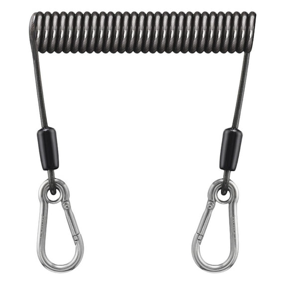 Fishing Lanyard Spring Coil with Carabiner Spring Coil Keychain Antilost Retractable Coil Cord Stretchy Spirals Keyring