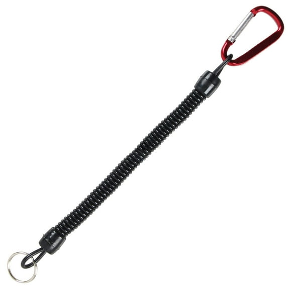 Fishing Lanyards Elastic Rope Retention String Fishing Rope with Camping Carabiner Safety Lock Fishing Tool Accessories