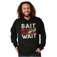 thumbnail image 1 of Fishing Largemouth Bass Bait Wait Hoodie Sweatshirt Women Men Brisco Brands S, 1 of 6