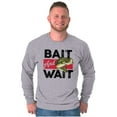 thumbnail image 1 of Fishing Largemouth Bass Bait Wait Long Sleeve TShirt Men Women Brisco Brands M, 1 of 6