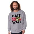 thumbnail image 1 of Fishing Largemouth Bass Bait Wait Unisex Plus Size Sweatshirt Brisco Brands 3X, 1 of 6
