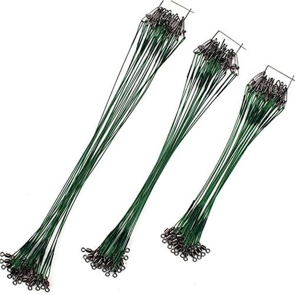 Fishing Leaders, Fish Line Stainless Steel Wire with Swivels Snap Connect Fishing Gear and Equipment Tackle Kit, for Lures Bait Rig Or Hooks, Fishing Gift