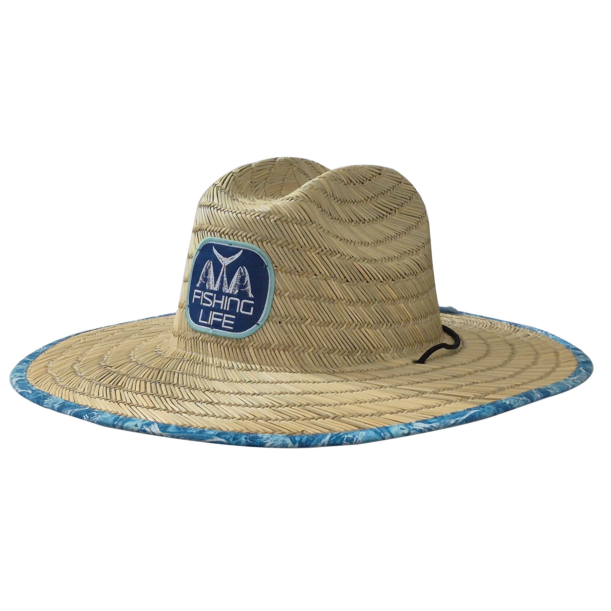 Fishing Life Catch of the Day Straw Lifeguard Hat - Adult Unisex