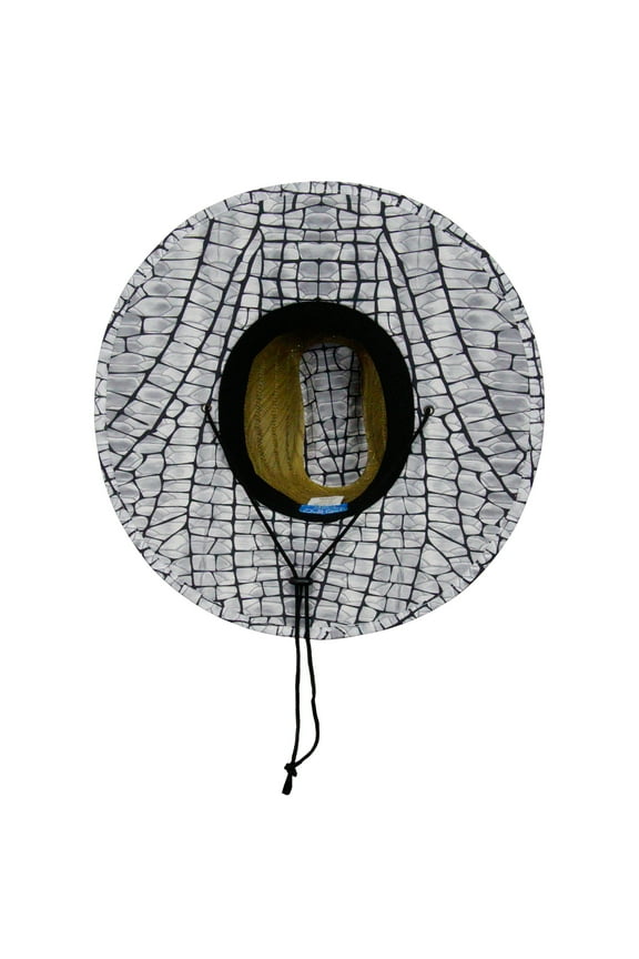 Fishing Life Fish Scales Lifeguard Hat - Straw, Adult, Unisex