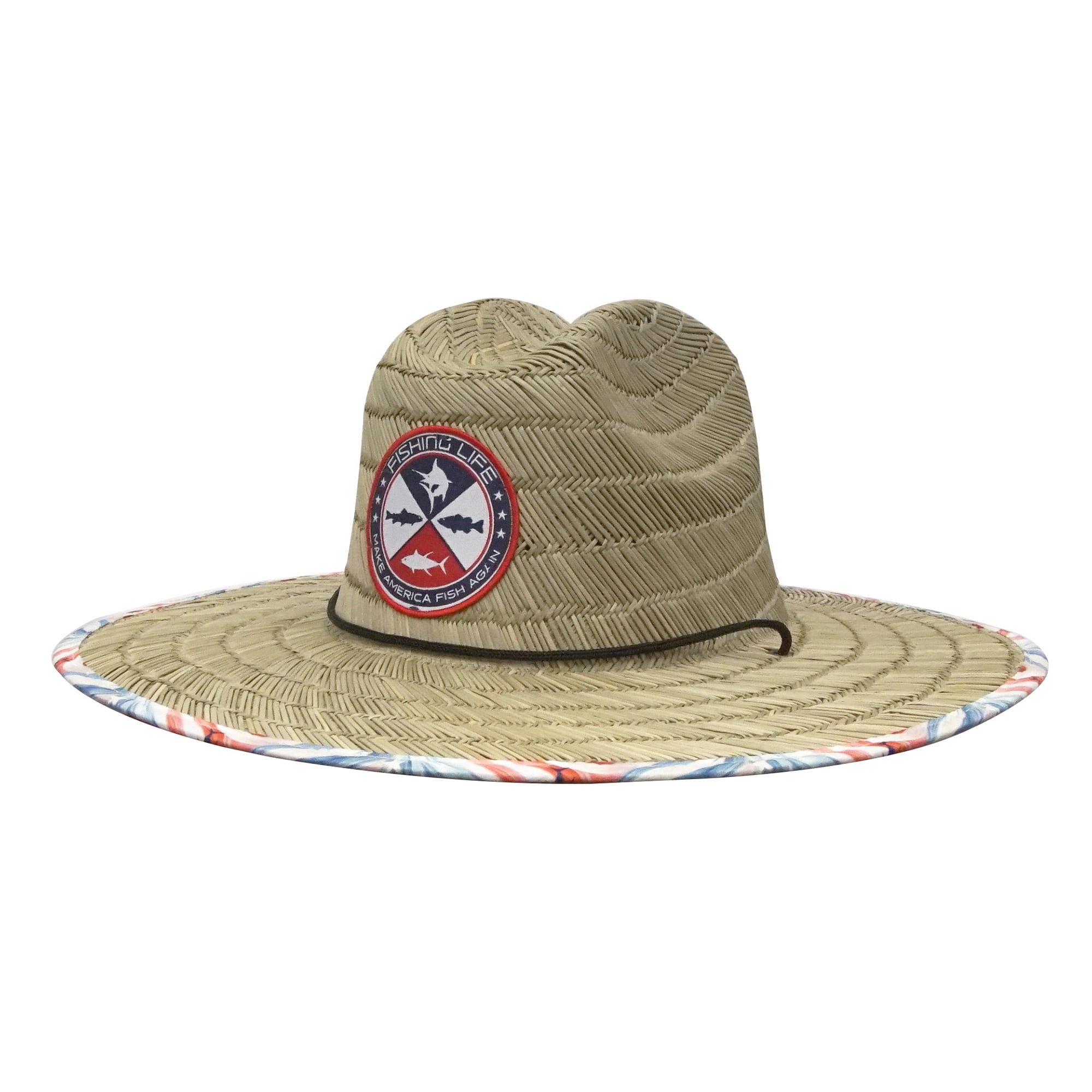 Fishing Life Mafa Quad Hat Straw Lifeguard Hat - Adult Unisex