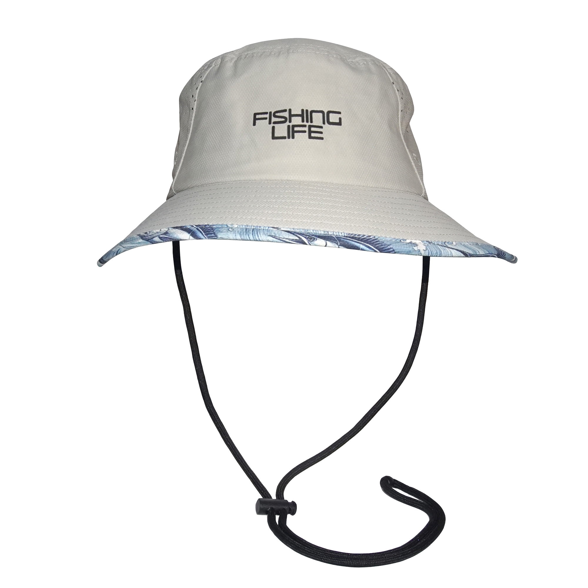 Fishing Life Marlin Waves Performance Bucket Hat - Adult Unisex