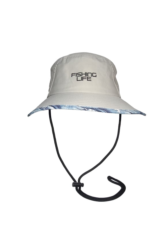 Fishing Life Marlin Waves Performance Bucket Hat - Adult Unisex