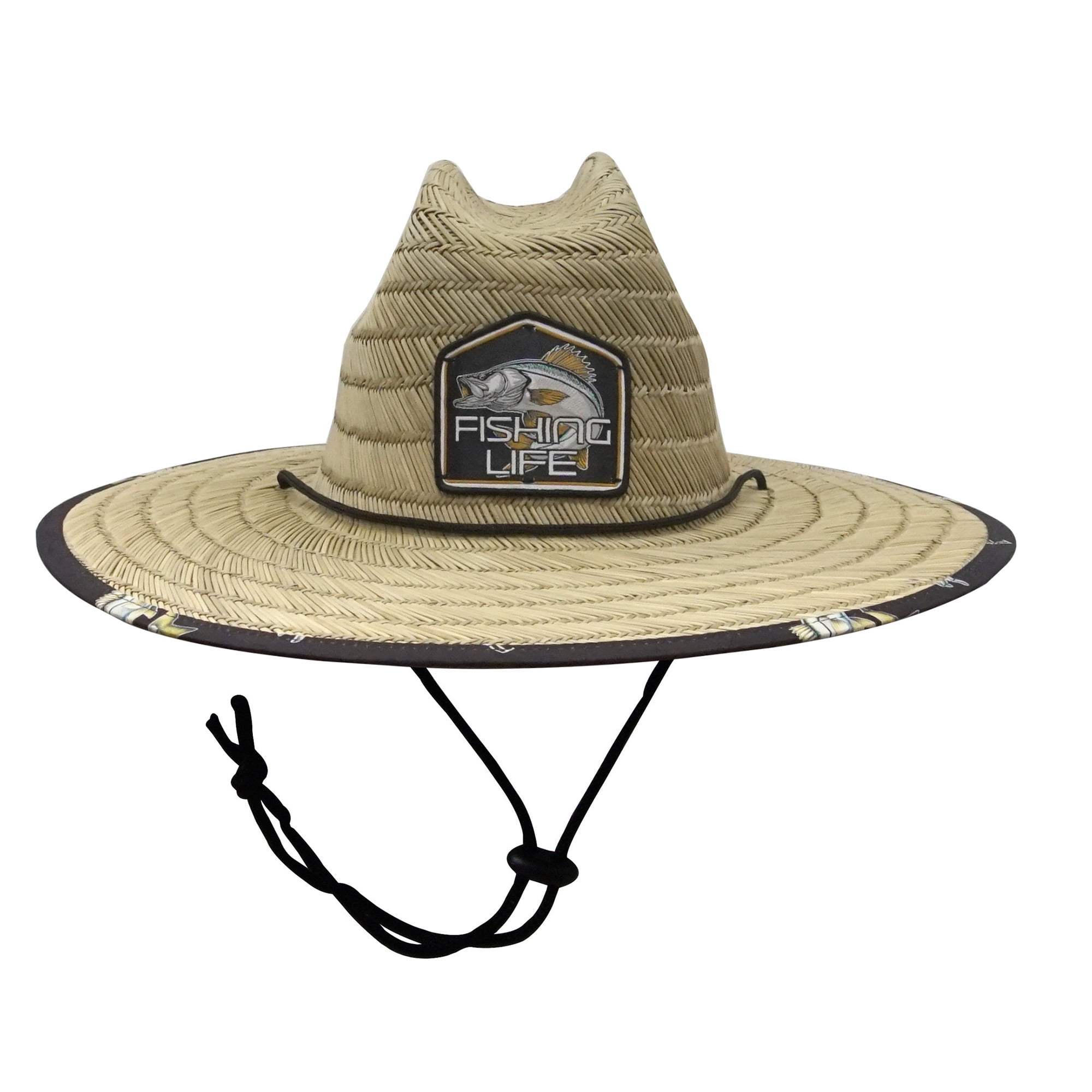 Fishing Life Snook Hat Straw Lifeguard Hat - Adult Unisex