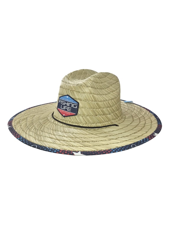 Fishing Life U.S. Performance Hat Straw Lifeguard Hat - Adult Unisex
