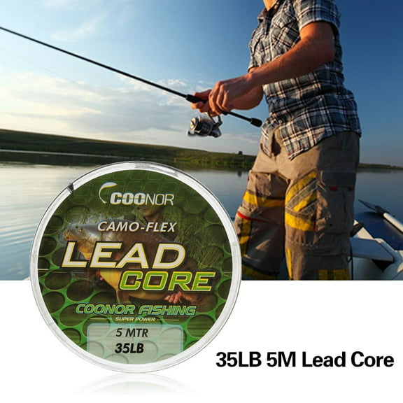 Fishing Line,/ 45lb / Core 5m Leadcore Braided / 55lb 5m Carp Line Hair 35lb / 45lb Line Hair 55lb 5m Leadcore 45lb 5m Qahm Rookin Core Spools Braided 35lbs)