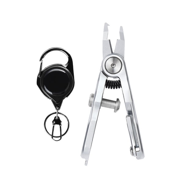 Fishing Line Clippers 3in1 Fishing Pliers Stainless Steel Fish Line Cutter 3in1 Hook Eye Cleaner And Knot Tying Tool, Foldable Lure Clips, Nipper Pliers Tool Accessories With