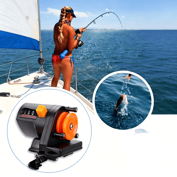 Fishing Line Length Counter Tool 0-999m Measuring Scope Mini Size Rod Mounted Fishing Accessory for Outdoor Use