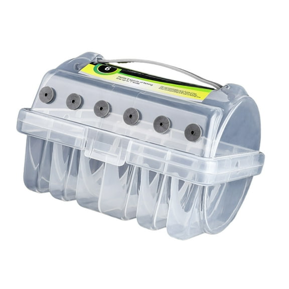 Fishing Line Organizers 6 Compartments Fishing Line Storage Case Portable Line Winder Spool Box Tackle Box Multifunction