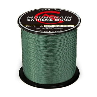Mounchain Fishing Line 8 Strands 328yds Abrasion Resistant Strong Braided  Fishing Line 40lb, Dark Green