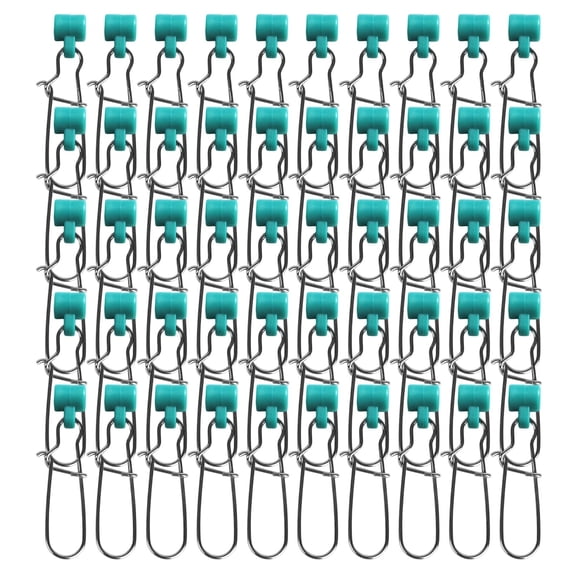 Fishing Line Sinker Slides 50pcs Heavy Duty Fishing Weight Slider Lock Snaps Stainless Steel Connector Catfishing Rigs Saltwater Freshwater Fishing