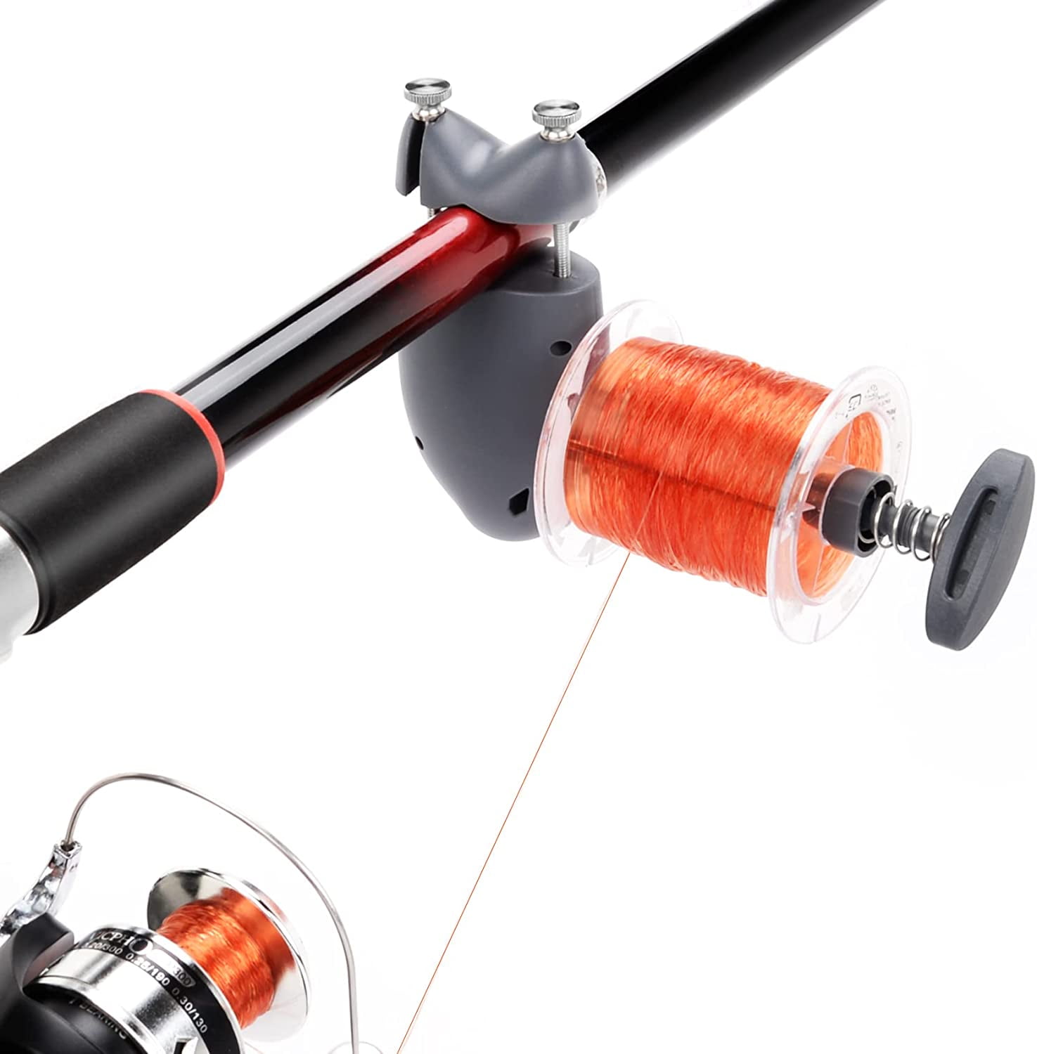 AGOOL Fishing Line Spooler Protable Fishing Line Winder Spooler Adjustable  Spinning Reel Spool Spooling Station System