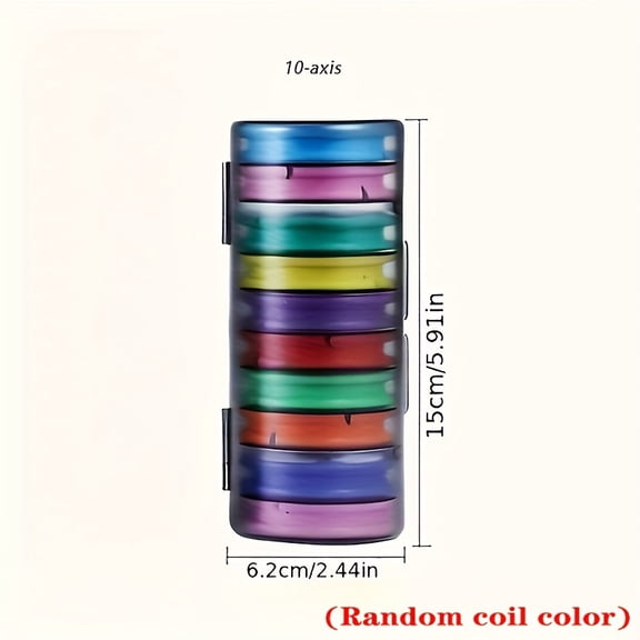 Fishing Line Storage Holders  Main Line Storage Box, 10-Axis Winding Board, Silicone Coil Tackle Box, Portable, 10 Axis