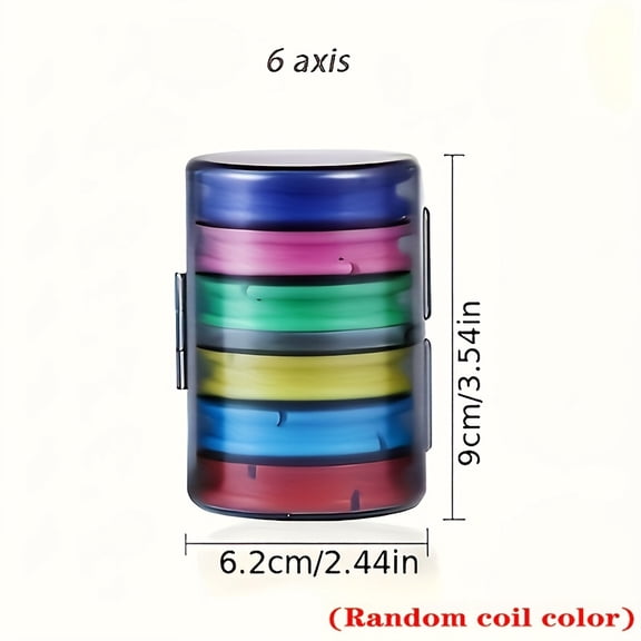 Fishing Line Storage Holders  Main Line Storage Box, 6-Axis Winding Board, Silicone Coil Tackle Box, Portable, 6 Axis