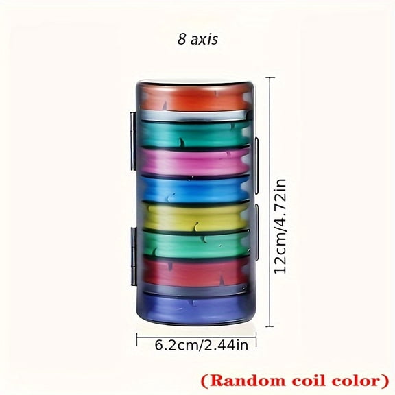 Fishing Line Storage Holders  Main Line Storage Box, 8-Axis Winding Board, Silicone Coil Tackle Box, Portable, 8 Axis