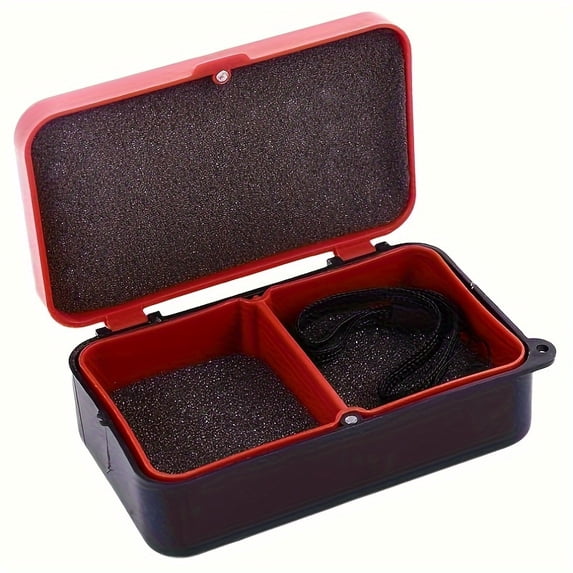 Fishing Live Bait Box with Lanyard, Multifunctional Fishing Box Durable Worm Container Fishing Tackle Boxes Baits Container for Outdoor Fishing