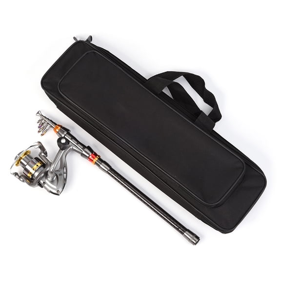Fishing Lixada Telescopic Fishing Rod And Reel Combo Full Kit Carbon Fiber Fishing Rod Pole + Fishing Reel + Fishing Tackle Carrier Bag Case Fishing Gear Set