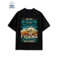 thumbnail image 1 of Fishing Lovers Tee for men funny humor 180G 100% Cotton black vintage y2k Funny Unisex Shirt Cotton tshirts Fashion Unisex Shirt Graphic Tee tshirts Fashion Unisex Shirt Printed tshirts, 1 of 7