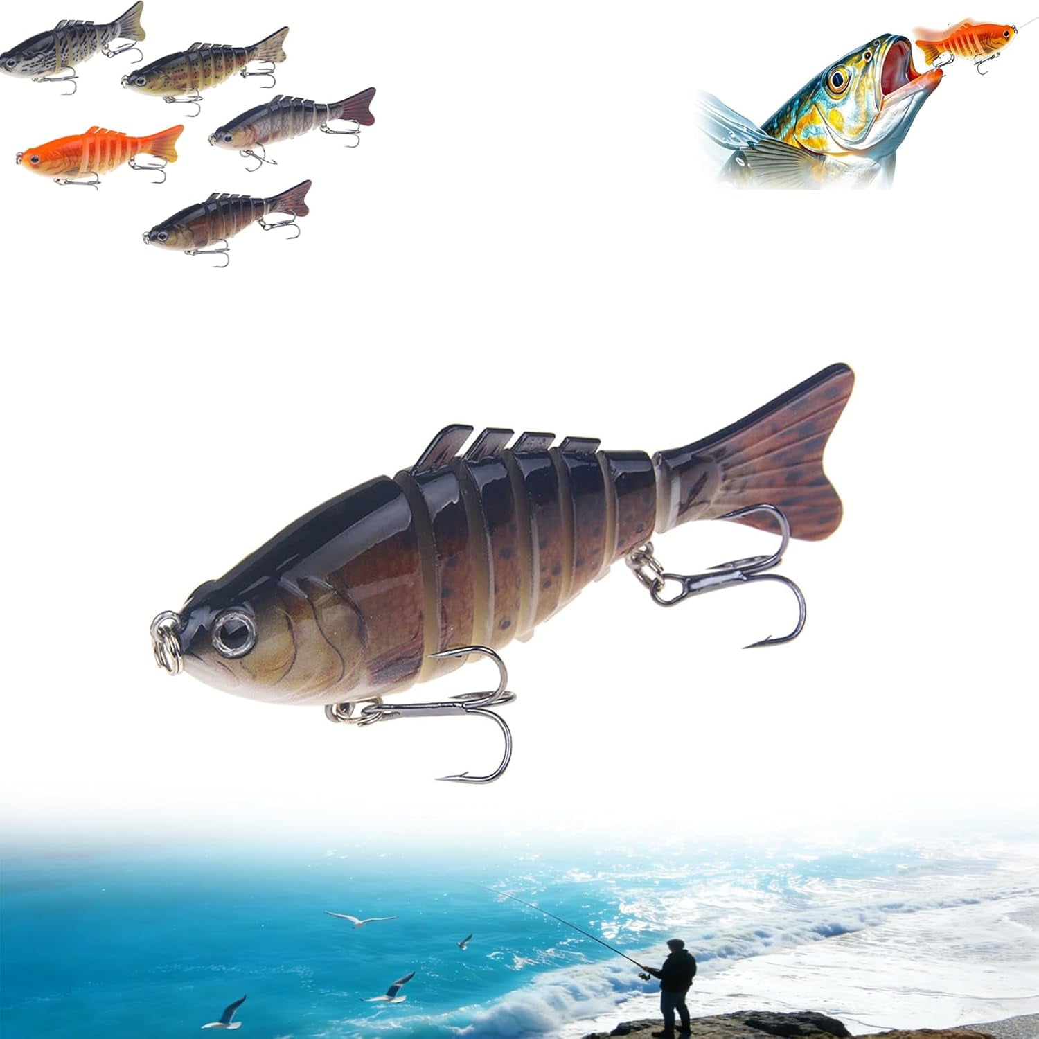 Fishing Lure, 2026 Upgrade 3D Bionic Swimming Bait for Freshwater ...