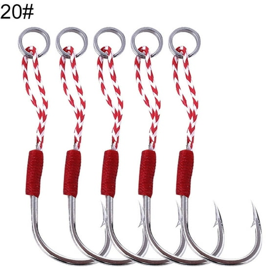 Fishing Lure - 20Pcs Stainless Steel Fish Hooks Tackle Accessory for Outdoor Sea Ocean Fishing