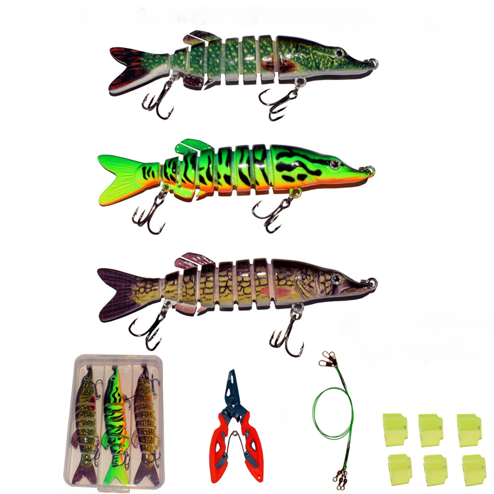 Fishing Lure Bait Swimbait Crankbait for Bass Trout Sunfish Catfish Fishhook Lifelike Muskie Fish Fishing Tackle 5inch 8inch