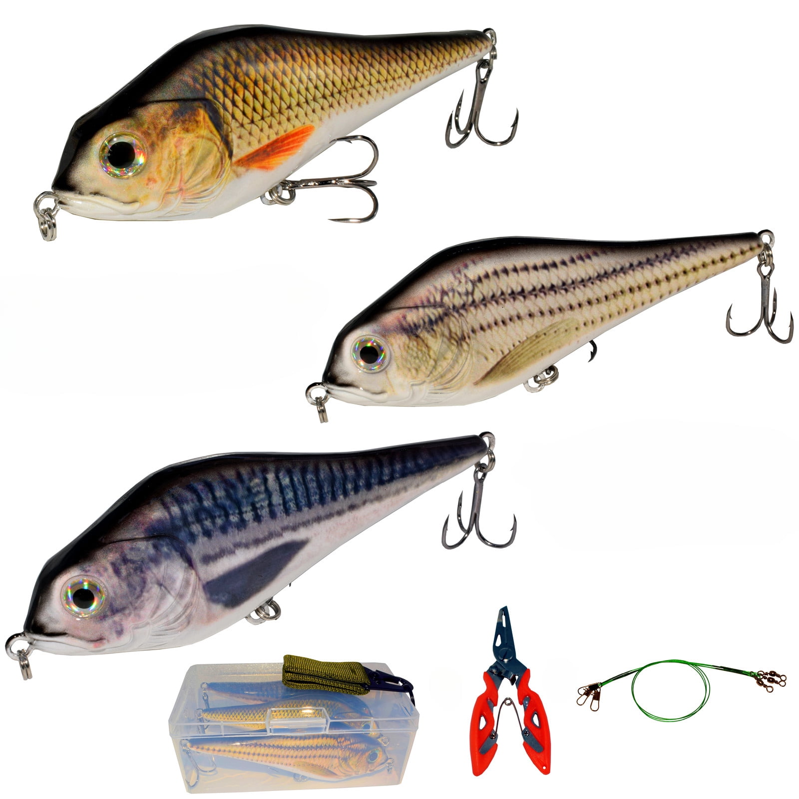 Fishing Lure Bait Swimbait Jerkbait 4.1inch 6inch Minow Fishhook Crankbait Muskie Bass Trout Lure  Fishing Tackle