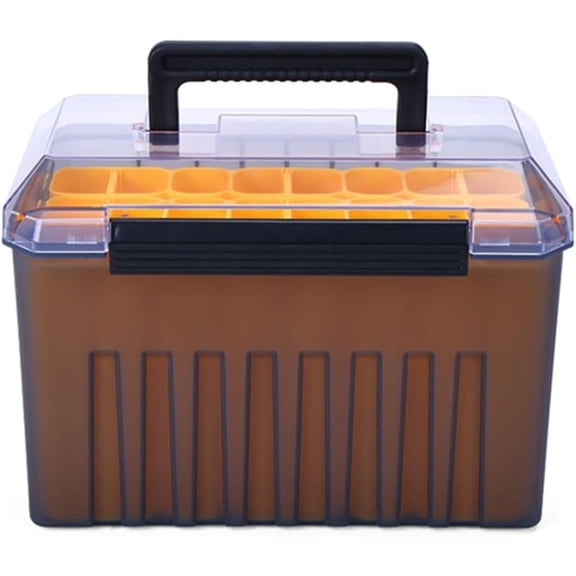Fishing Lure Box with 24 Compartments Modular ABS Tackle Storage Case for Baits Hooks Shrimp Waterproof Drainage Design