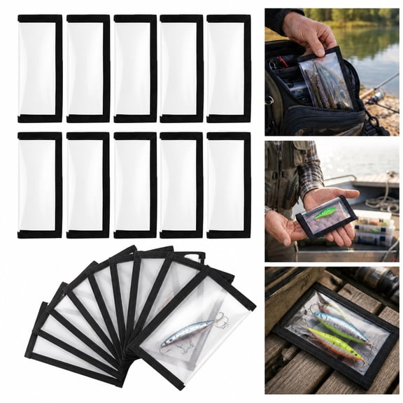 Fishing Lure Covers 10 Pack, Clear PVC Lure Wraps for Hook Protection