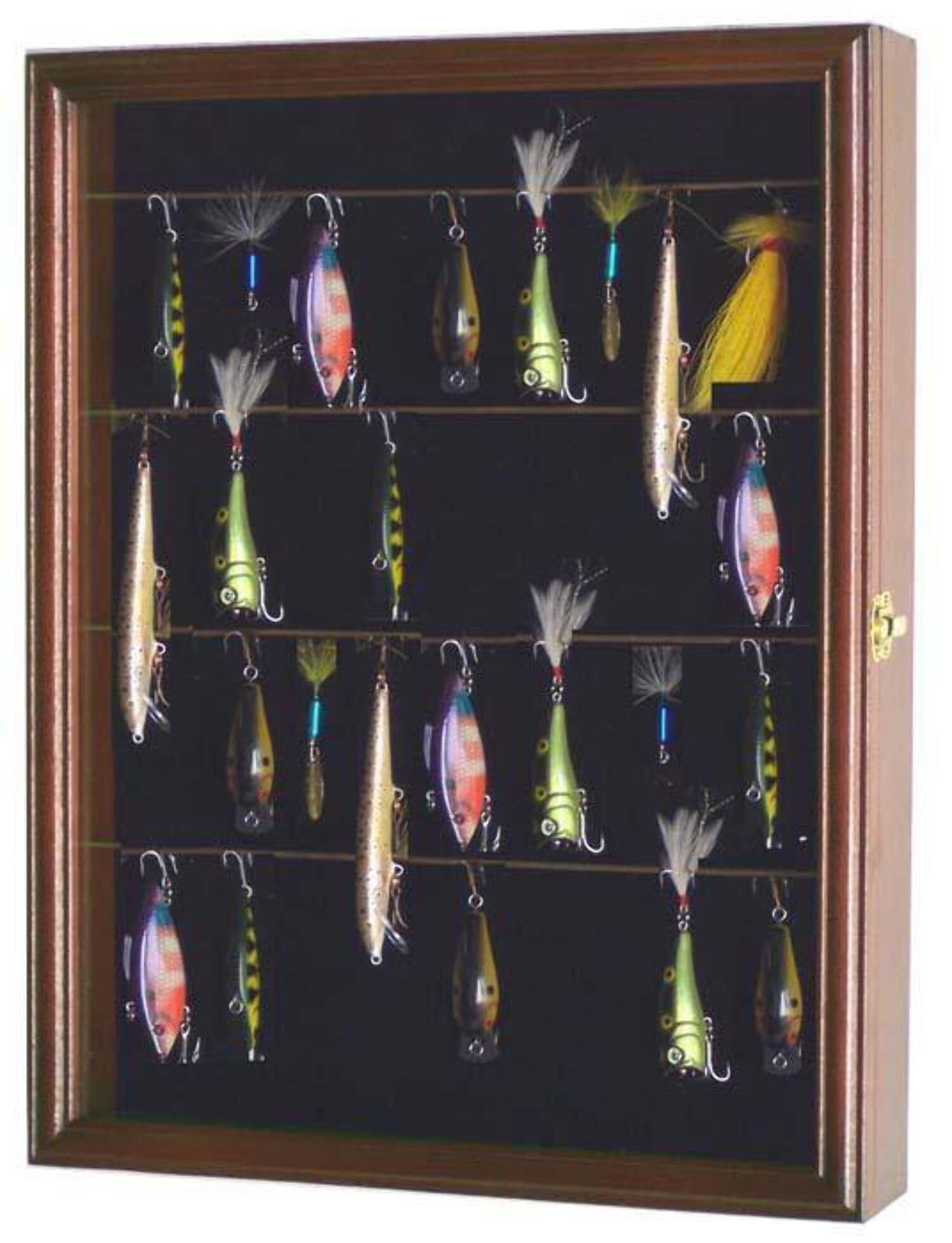Fishing Lure Display Case Cabinet 