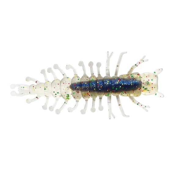 Fishing Lure, Floating Centipede Soft Plastic Multi-Leg Realistic Life-Like Movement Bionic Worm Bait Artificial Tackle of Bass Trout Freshwater Lake 2.36 in 1.7 g Gray