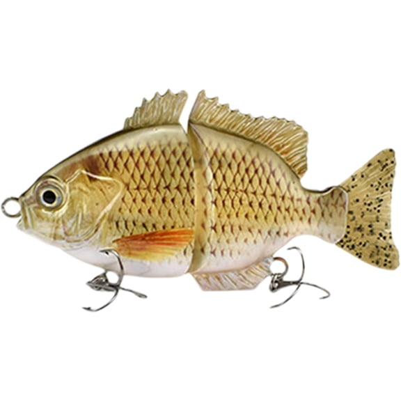 Fishing Lure Glide Bait: Bluegill Sunfish Lifelike Metal Joint Fishing Lure for Bass Trout Perch Shad, 14.5cm 82g Jointed Lures Jerkbait Soft Tail Bass LureBluegill Bait
