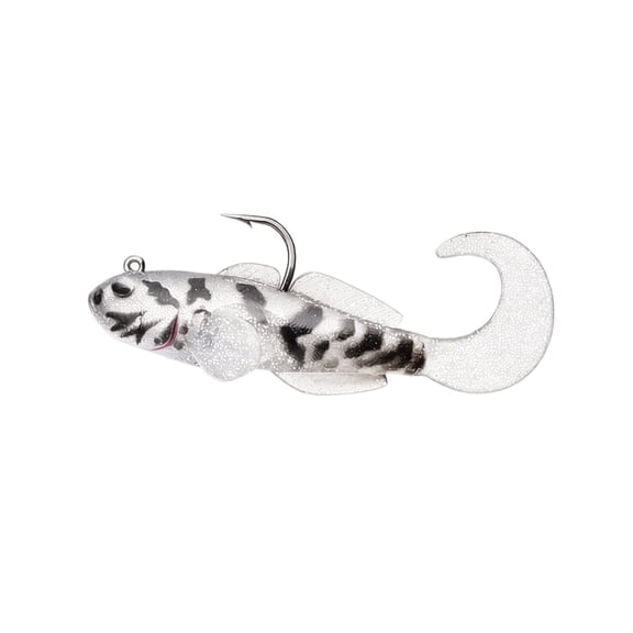 Fishing Lure, Lead Head Soft Barbed Single Hook Paddle Tail Realistic Swimming Action Bionic Bouncing Bait Weighted Tackle of Bass Walleye Saltwater 2.56 in 12 g