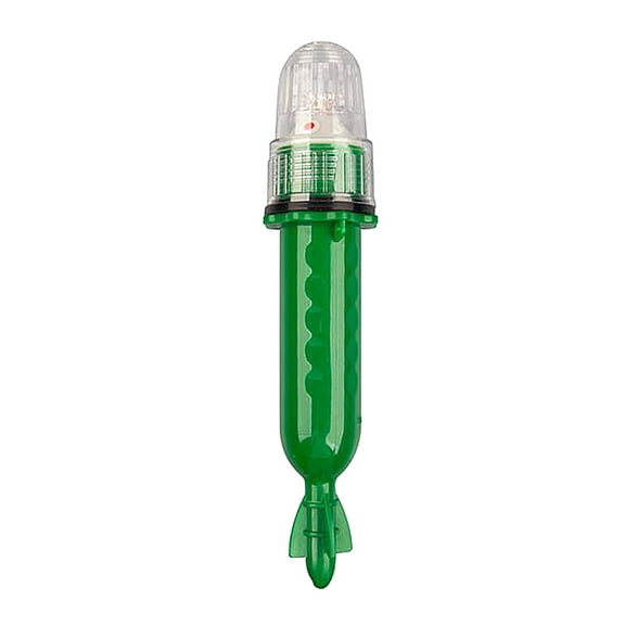 Fishing Lure Light, Bright Glowing Fishing Buoy, Waterproof Plastic Flashing Light for Night Fishing, Green