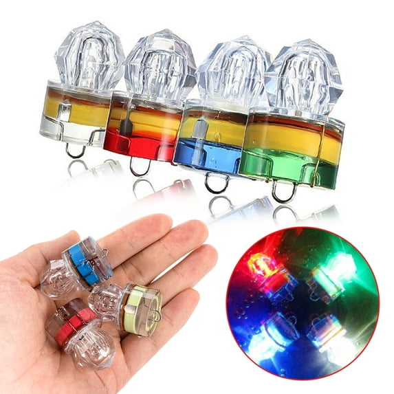 Fishing Lure Light LED Deep Drop Underwater Attractive Fishing Light Waterproof Hook Colorful Mini Lamp