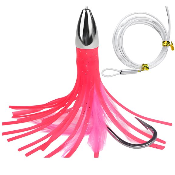 Fishing Lure Metal Head Octopuses Squid Skirt Baits Saltwater Octopuses Fishing Lure Metal Jigs Head Skirts Lures