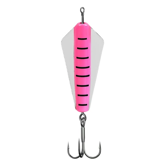 Fishing Lure Metal Spoon Hard Bait with Sharp Treble Hook Lifelike Swimming Action Saltwater Freshwater Casting Spoon Lure for Predator Fish(Pattern D-2in)