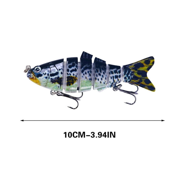 Fishing Lure, Sinking Swimbait, Multi-Stage Realistic Fish Imitation with Hardened Fibers, Hand-Painted Clear Coat, Stainless Steel Rattle, Durable ABS Plastic, 10cm