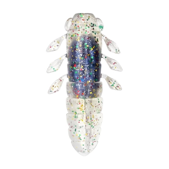 Fishing Lure, Soft Cicada TPE Material Floating Sinking Realistic Insect Bionic Surface Water Bait Artificial Tackle of Bass Panfish Stream Angling 2.17 in 4.6 g Gray